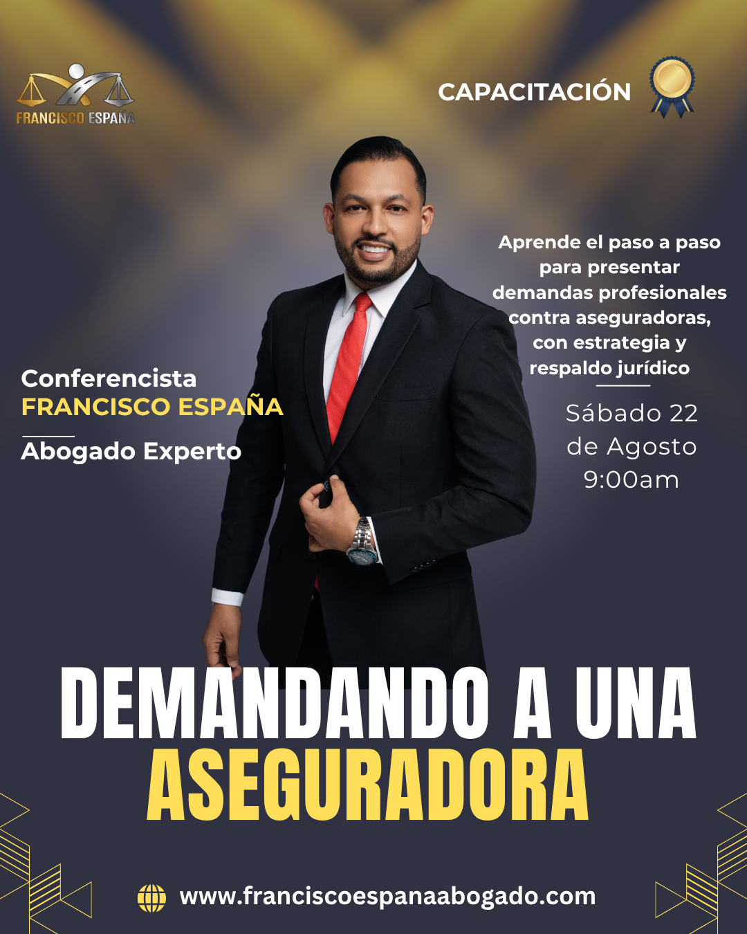 Flyer del evento: DEMANDA CONTRA ASEGURADORA